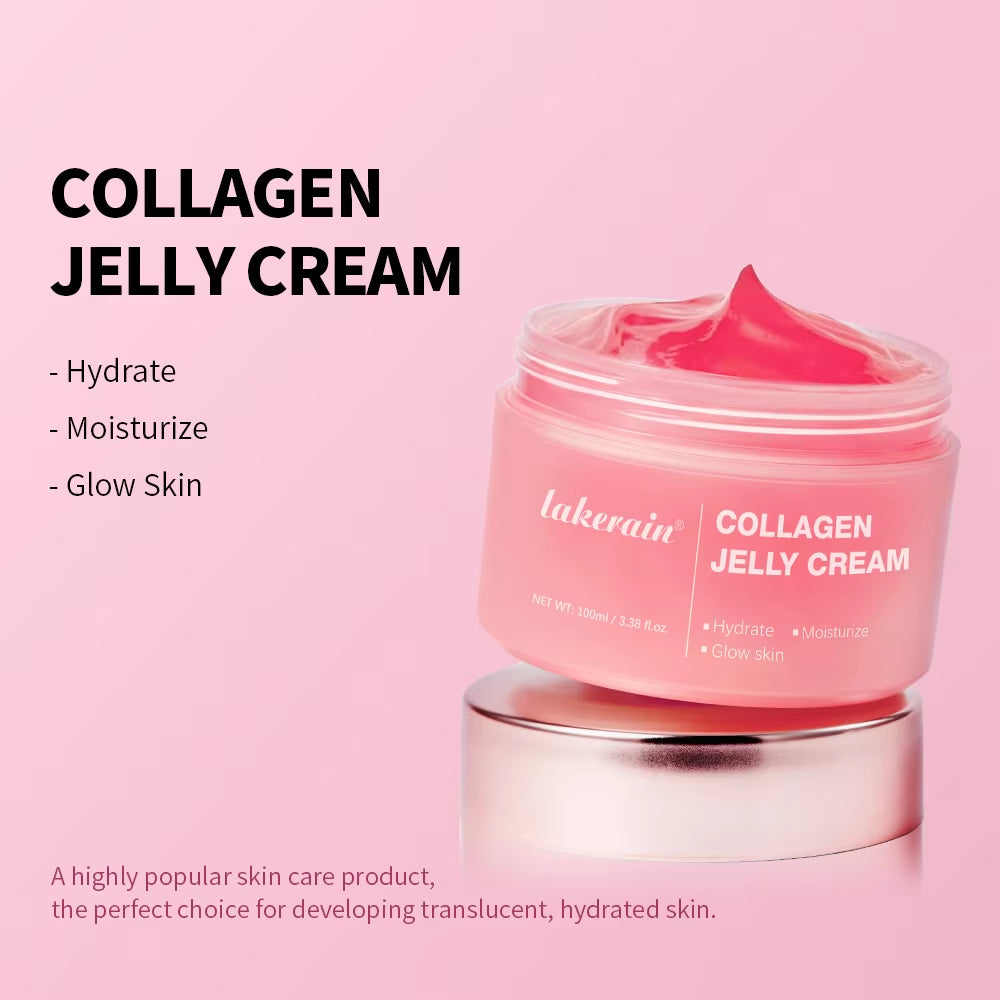 100G Collagen Jelly Cream Hydrolyzed Collagen Soft Moist Jelly Essence Shrinks Pores Moisturizing Soothing Skin Care Products