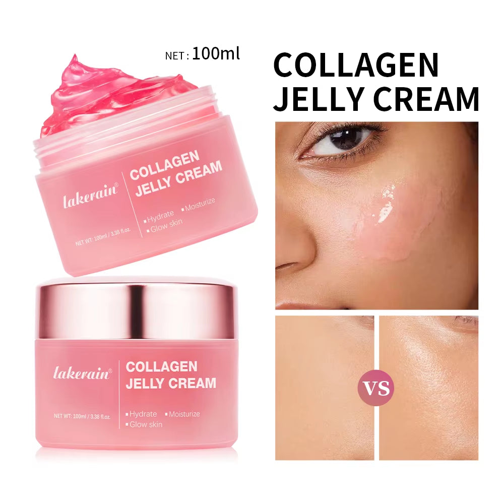 100G Collagen Jelly Cream Hydrolyzed Collagen Soft Moist Jelly Essence Shrinks Pores Moisturizing Soothing Skin Care Products